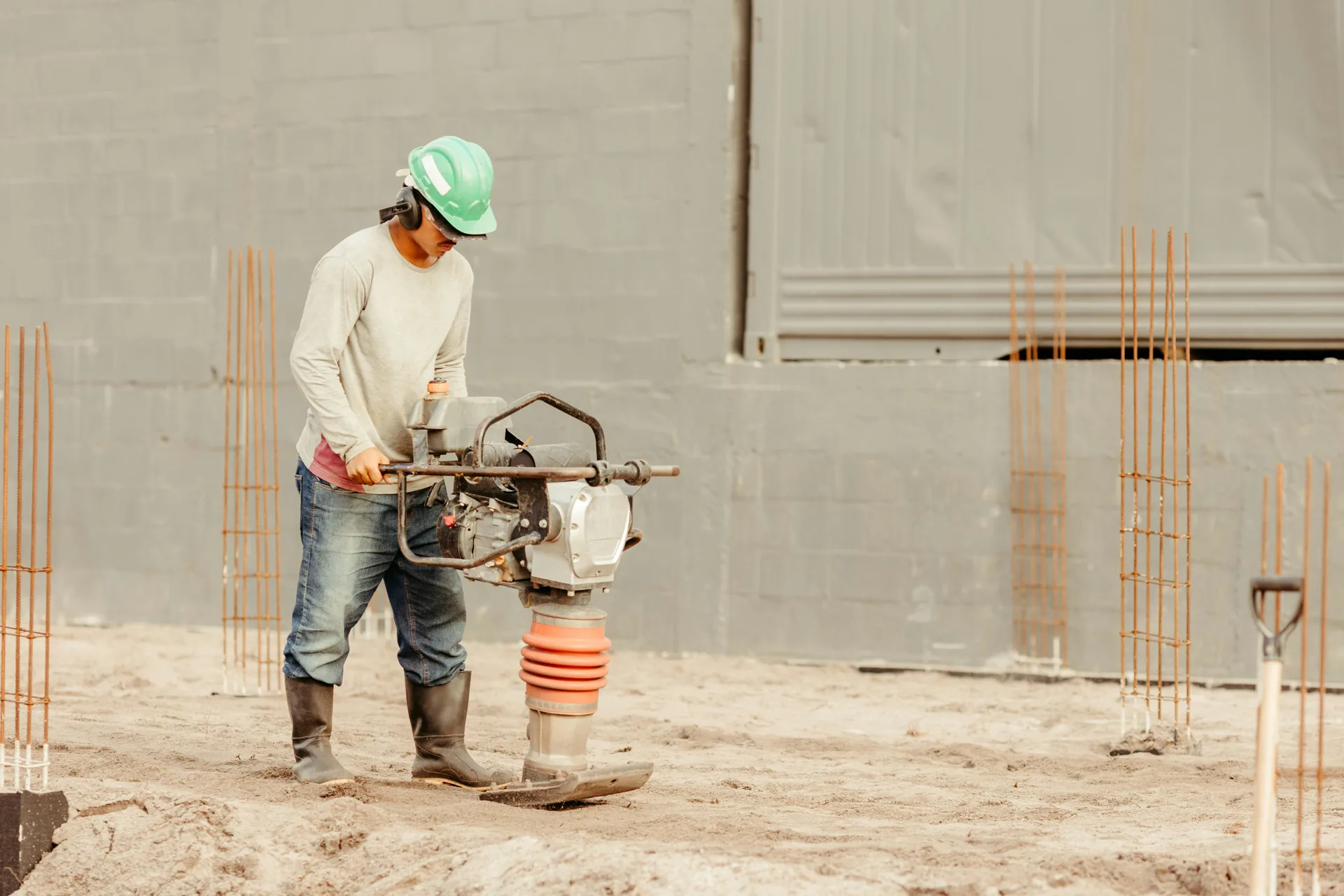 base prep before a driveway repair pour in Laval