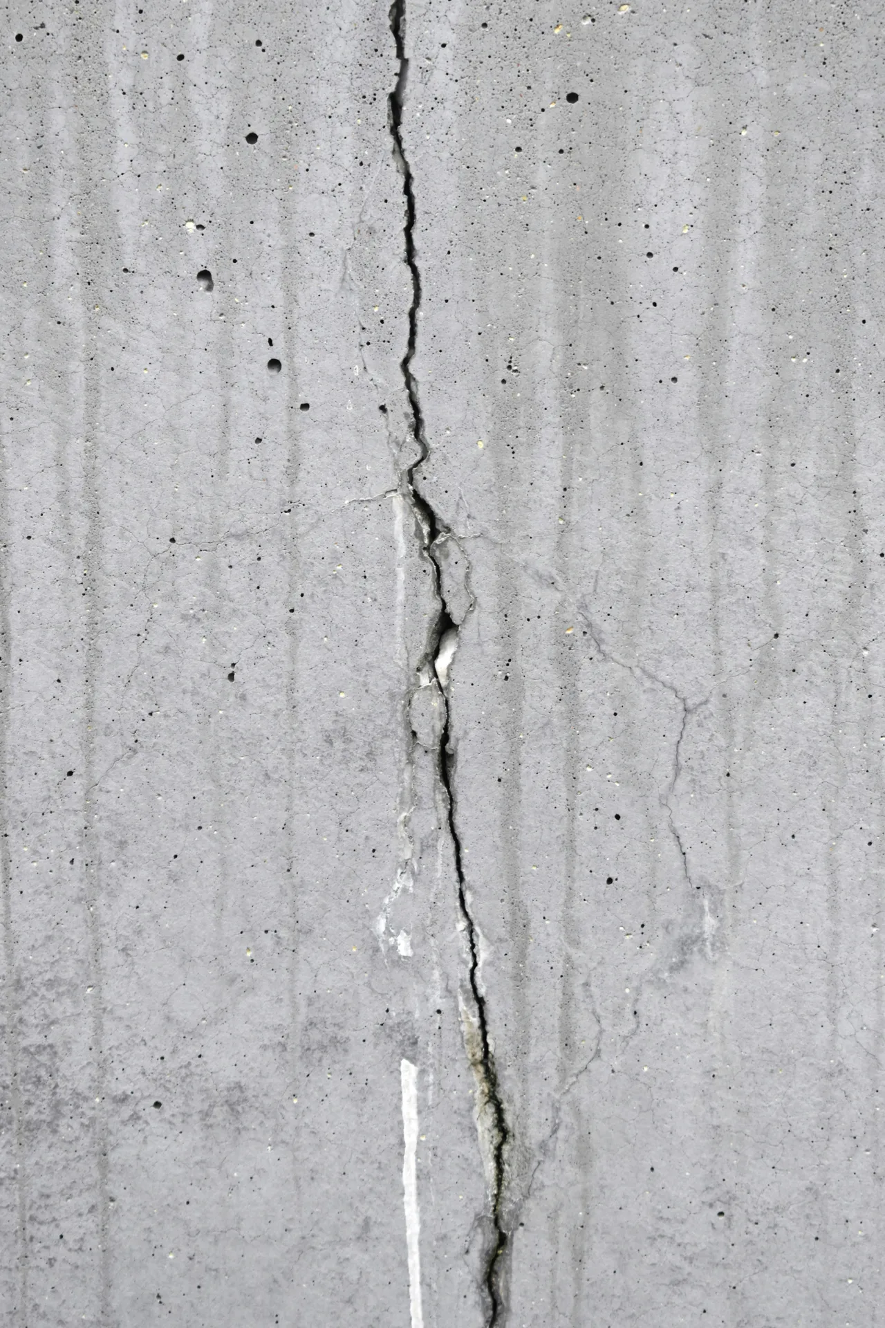 spalling and cracking on a Laval foundation wall ready for repair
