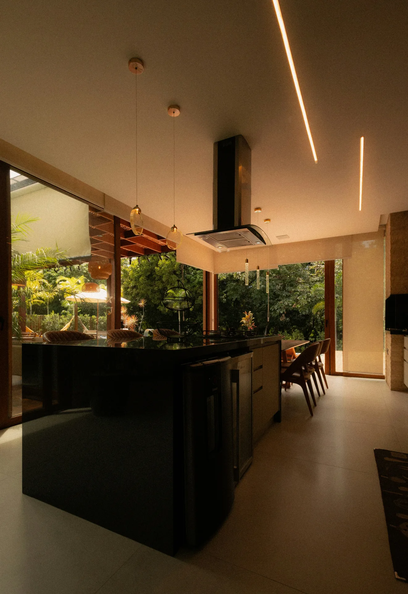 polished concrete floor in a modern Laval kitchen
